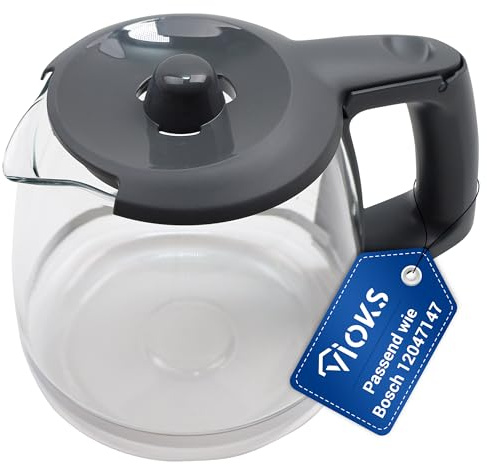 VIOKS Glas Kaffeekanne Kaffeemaschine Ersatz für Bosch 12047147 12014695 | Glaskaffeekessel Coffee Teekessel Glas, für Kaffeeliebhaber
