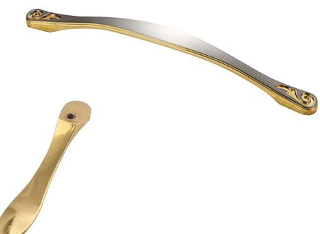 Möbelgriffe Gold 160mm Lochabstand, 2 Stück Schrankgriffe Zink Griffe