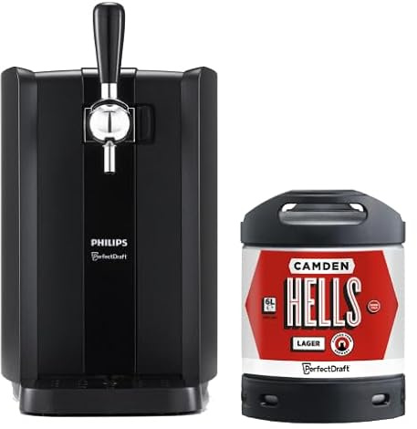 PerfectDraft Black beer bundle with Camden Hells 6L keg, Philips home dispenser.