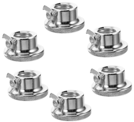 YARNOW 6pcs Slip Nut Barbell Locking Nuts for Dumbbell Bars Collar for Home Gym Workout