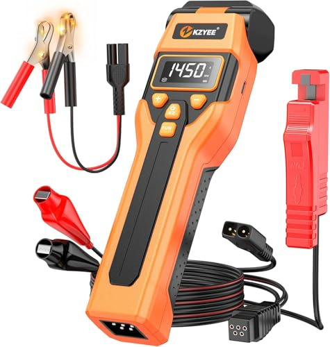 KZYEE KT80 Zündlichtpistole für 6-12V Benzinmotor 2/4-Takt Blitzpistole | Stroboskoplampe Zündung mit Schließwinkel- Spannungstest Advance & RPM, Upgrade LED Zündzeitpunkt mit eigener Stromversorgung