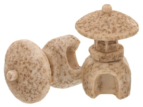 SUPVOX 2 Piezas Pabellón Miniatura de Decoración para Jardines y Bonsáis Escultura Duradera para Micro y Exterior