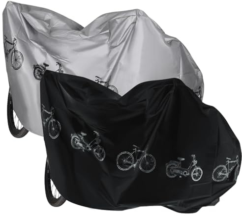 Lahnaokfis 2 Piezas Funda Bicicleta Exterior Impermeable, Cubiertas para Bicicletas, Cubierta Protector Impermeable, Funda Bici, Cubierta Impermeable para Bicicleta Protección UV Anti Polvo Lluvia
