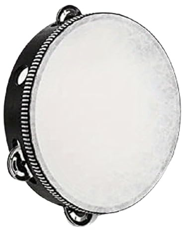 Fenteer Tamburin Handtrommel Musikalisches Rhythmusspielzeug Handschlaginstrument Musikinstrument für Aufführungen, Durchmesser 20cm