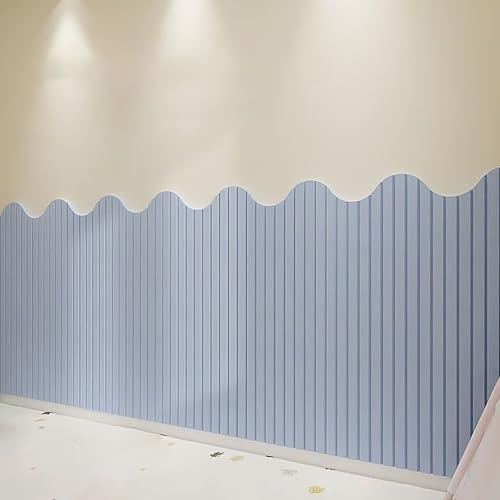 Générique Panneaux Muraux en Feutre, Coussins Muraux Anti-Collision, Panneaux Muraux 3D Rembourrés en Mousse, Coussins Muraux Décoratifs pour Écoles, Maisons et Bureaux,Bleu,40x180cm