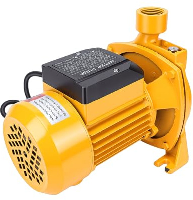 Luocute Pompa Centrifuga Autoadescante, Pompa Acqua 750W Prevalenza 30m 200L/min con Doppio Cuscinetto a Sfere per Irrigazione Agricola Caldaia Domestica (Spina europea 220 V)