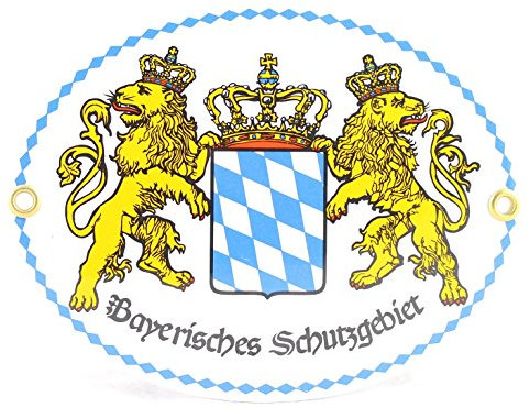 Emaille-Schild Bayerisches Schutzgebiet wetterfestes Bayerisches Metallschild