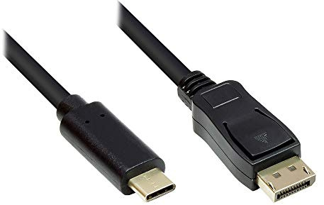 Good Connections Câble Adaptateur USB-C™ mâle vers DisplayPort 1.2 / DP 1.2-4K / UHD @ 60Hz - Cuivre - Noir - 10 m