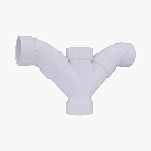 Charlotte Pipe 3 Double Comb Wye Pipe Fitting - and 1/8 Bend 1 Piece Schedule 40 PVC DWV (Drain, Waste and Vent) Durable, Easy to Install, and High Tensile for Home or Industrial Use (Single Unit)