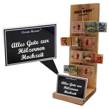 Hölzernen Hochzeit Geschenk - Eiserne Reserve Mausefalle Geldgeschenk Geschenk zur HölzernenHochzeit Geschenk Geld verschenken -s- Alles G.zur Hölzernen Hochzeit