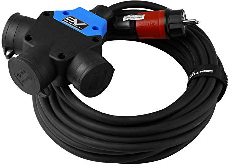 Verlängerungskabel 50m mit SCHUKO 3-Wege Kupplung 3x230V Doktorvolt® 9283