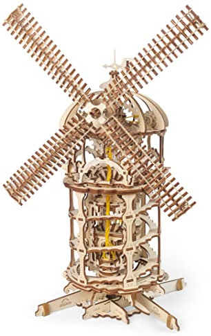 UGEARS 3D Puzzle Turm-Windmühle Holzpuzzle Modellbau Set Denkspiel - DIY Puzzle Lernspielzeug - Umweltfreundlicher Holz Modellbausatz - Für Erwachsene & Kinder