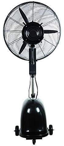 Ventilador con Agua pulverizada, Ventilador de atomización de pie, Ventilador Industrial oscilante para enfriamiento rápido, 3 velocidades, Altura Ajustable, Interiores/Exteriores Ventilador