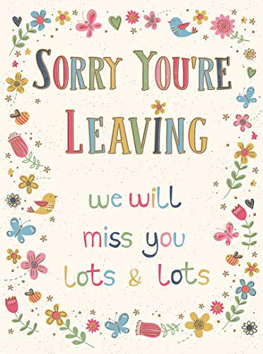 Piccadilly Greetings Traditionelle große Karte zum Abschied, 30,5 x 22,9 cm, A11471