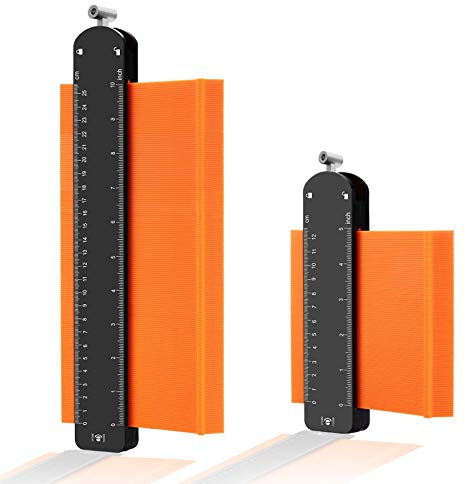 Contour Gauge Profile Tool Set with Metal Lock 2 Pack 6 Inch and 10 Inch Precisely Copy Irregular Shapes