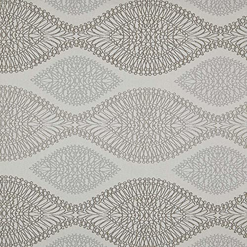 Kt KILOtela - Meterware Polsterstoff Jacquard Gobelino strapazierfähig Polsterstoff Polsterstoff Kissen Dekostoff Breite 280cm Länge wählbar 50 in 50cm | Augen - beige braun grau