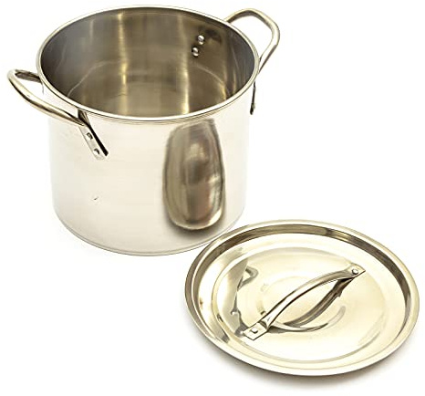 Deep 11.5 Litre Stainless Steel Stock Soup Pot Stockpot Catering Boiling Casserole 10.5Inch