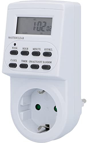 UNITEC Wochenzeitschaltuhr digital | für den Innenbereich | Tages- und Wochenprogrammierung | LCD-Anzeige | weiß