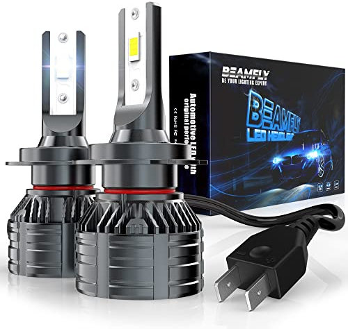 Lampadine H7 LED 16000LM, BEAMFLY Kit Fari Auto 100W Alta Potenza, 6000K Luce Bianco Forte