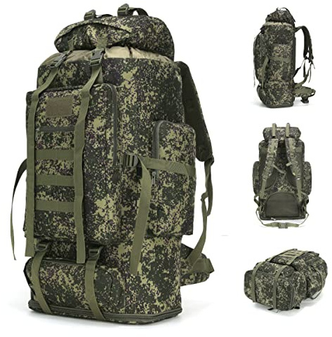 KXBUNQD Waterproof Camping Hiking Backpack 70L/100L Molle Rucksack Large Daypack for Travelling