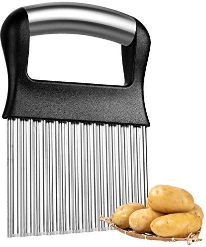 Taglierina per grinze lama ondulata taglierina per patatine in acciaio inossidabile tritatutto per verdure affettatrice per patatine