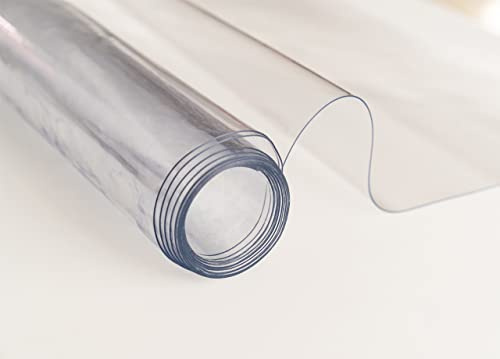 BIANCHERIAWEB Tovaglia Antimacchia Trasparente Antiscivolo Protezione Tavolo in PVC Cristallo Impermeabile e Lavabile Uso Interno ed Esterno 140x160