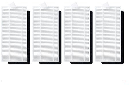 EtliN Compatible With Venga VG RVC 3000 3001 Robot Vacuum Clenaer Replacement Spare Parts Accessories Main Side Brush Hepa Filter Mop Rag Wipe (Color : 4 Hepa Filters)