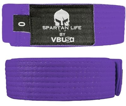 Victorbudo USA Karate Belt, All-Purpose Martial Arts Belt, Judo Belt, Taekwondo Belt, Colorful Karate Belt, Durable MMA Color Rank TKD Belt Size 0-6. (Purple, 3)