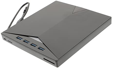 Gatuida External Dvd Burner with USB 3.0 Interfaces, Portable CD Rom Drive for Notebooks and Desktops, Slim Plastic Design, U Disk Data Reading Support