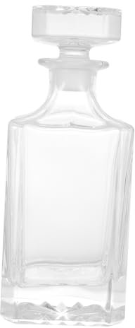 OUNONA Imitation Crystal Whiskey Bottle Glass Decanter for Shots for Whisky Enthusiasts