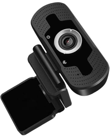 Uonlytech Webcam D’Ordinateur 1080p USB Microphone, Noire, Plastique | Notebook, Installation Facile, Adaptée au Direct Pédagogique, Caméra Intérieure Compacte