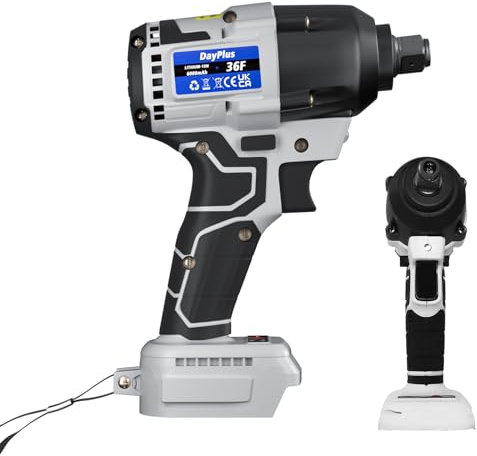 Bare Brushless Impact Wrench Drill Screwdriver 3-in-1 Power Tool, 420Nm High Torque Cordless Car Repair Wheel Nut Gun - White