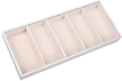 JAYIOLA Organizer per Occhiali Vetrina per Occhiali 5 Scomparti Vassoio Portaoggetti Multifunzionale per Occhiali Porta Occhiali per Cassetto Da Esposizione