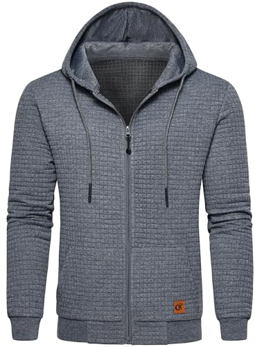 Tyhengta Herren Jacke Kapuzenpullover Sport Kapuzenjacken Langarm Pullover Jacke Kapuzen Sweatshirt mit Taschen