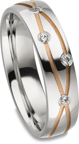 Kolibri Rings Damenring Rot Vergoldet 4 Zirkonia Steine Sterling Silber 925 Ring Ehering Verlobungsring Partnerring Freundschaftsring - Inkl. Gratis Gravur und Etui