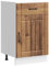 vidaXL kitchen base cabinet - lucca old wood storage unit with doors & adjustable feet - engineered wood design - 50x46x81.5 cm - modern style - brown