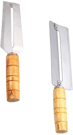 MAGICLULU 2piezas Pelador Manual De Unidades y Ligero Mango De Madera Adecuado Para
