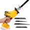 Cordless Reciprocating Saw for Dewalt 20V (No Battery), Brushless Reciprocating Saw 3500SPM Stroke Speed with 4 Blades for Metal/Wood/PVC Cutting Tool
