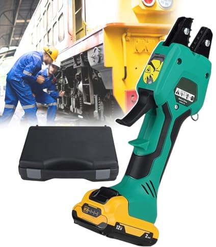 Pinza crimpatrice idraulica con batteria da 12 V, funzionamento automatico con un pulsante per collegamenti efficienti con terminali di filo