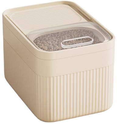 Genérico Contenedor Hermético Para Almacenamiento De Alimentos Para Mascotas, Contenedor Comida Perro Hermético 10 Litros Capacidad. Almacena Y Pienso, Golosinas, Cereales. Diseño Transparente