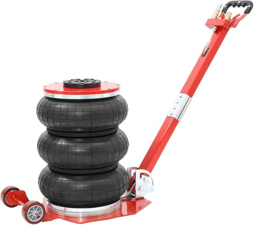Cric pneumatique 5 tonnes, Cric à Levage Rapide avec 3 Coussins d'air, Outil de Leva Automatique de Voiture avec fiabilité et, Convient pour l'entretien des Voitures, des SUV et des Garages