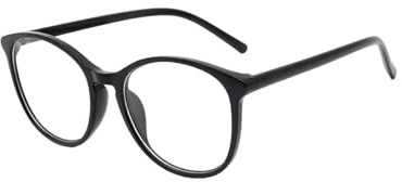 Occhiali Luce Blu, Occhiali da Gioco Retrò Elegante Anti UV Eyestrain Occhiali Montatura Ovale Nera Lenti Trasparenti Anti Affaticamento Protezione Occhi Leggero per Uomo Donna Computer PC TV Tablet