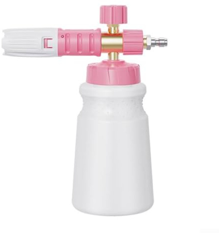 Oniissy Flacon pulvérisateur portatif de 1000 ml pour nettoyeur haute pression avec buse à connexion rapide, pulvérisateur de lavage de voiture haute pression de 1 litre pour motos, voitures et