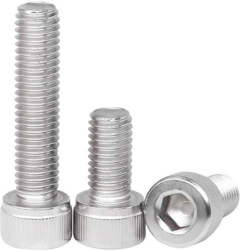 AIVEKE 20 Piezas Tornillos de Cilíndricos con Hexágono Interior M5 x 25mm - Tornillos de Máquina Cabeza Hexagonal de Acero Inoxidable A2 V2A Roscas Completas, Plata