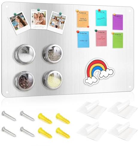 Magnetwand Magnettafel - Magnettafel für Wand, Magnetisch Tafel für Feiertage 43 * 30cm, Kleine Magnetwand Metalltafel für Wohnung Büro und Küche Kühlschrank
