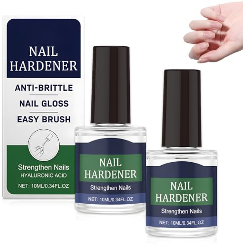 2 Stück Hyaluronic Acid Nail Care, Hyaluronsäure Nagelpfleg mit Vitamin E & Jojobaöl, Intensive Feuchtigkeitsbehandlung Nagelhärter, Nail Hardener & Strengthener, Stärkt und Repariert Nägel