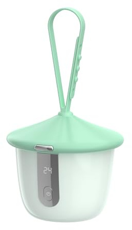 MOMMED UV-C Schnuller Sterilisator Tragbar, Schnullerbox mit 6 LED, Baby Schnuller Reiniger, Sterilisation in 1 Minuten, USB-C Wiederaufladbar, Schnuller Sterilisator für Zuhause und Reisen, Grün