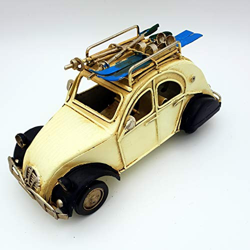 DynaSun Art Voiture ancienne de collection, style rétro vintage, en métal, échelle 1:23, 16 cm