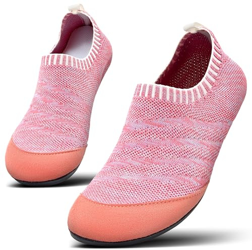KOWAYI Tofflor herr husstrumpor dam stängda stugskor tofflor barfotaskor tofflor, ROSA, 39 EU