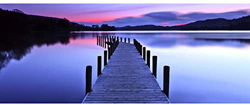 Leinwand - Muster-Tapete Gemusterte Tapeten | Tapete in Schwarz / Anthrazit, Violett / Lila DD123237 Ideal für Küche | Größe : 1,0 x 0,4 m